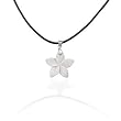Leather Fashion Necklace with Carved Conch Shell Pendant