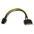 Branded 8inch SATA 15pin to 6pin PCI Express Card Power Cable