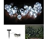 Smart Solar 3732WR30 Solar Light String, 30 White LEDs with Crystal Ball Covers