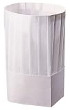 Disposable Toque Chef Hats (10Pk) (White-Paper Pleat) 9 Adjustable (1/Order)