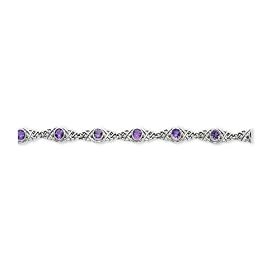 Sterling Silver Amethyst Bracelet by A Great Jewelry Co.