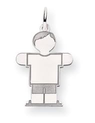 Genuine IceCarats Designer Jewelry Gift 14K White Gold Kid Charm