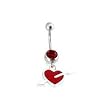 Valentine Red Enamel Heart with Garnet CZ