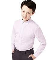 Autograph Pure Cotton Button-Down Collar Textured Shirt