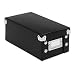 Idea Stream SNS01573 Snap N Store Collapsible Index Card File Box Holds 1,100 3 x 5 Cards, Black