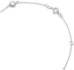 Rhodium Plated 925 Sterling Silver By-the-Yard Chain Anklet