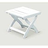 Kettler - 1091-000 - Caribic Ottoman Patio Side Table or Foot Stool - White - Standard