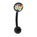 16 Gauge BIOPLAST Butterflly Logo Eyebrow Ring