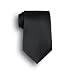Black New Mens Solid Color Black Ties