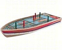 Outside Inside Tin Boat Cribbage Board