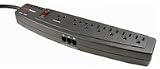 Surge Protector, w/ Fax Phone Protection, 1250 Joules, 6' Cord