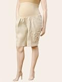 Motherhood Maternity: Plus Size Secret Fit Belly(tm) Hardware Detail Textured Fabric Maternity Bermuda Shorts