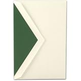 50 Ecruwhite Hunter Green Lined Kent Envelopes