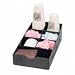 Black Condiment Caddy, 7 Compartments, 8 3/4