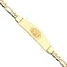 14K New York Jets Large Polished Nye/Jets Figaro Bracelet