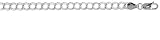 8 Sterling Silver 3/16 (5.3 mm) Plain Charm Link Bracelet
