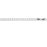 8 in. Sterling Silver 3/16 in. (5.3 mm) Plain Charm Link Bracelet