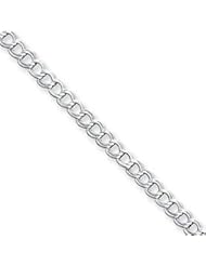 Sterling Silver Double Link Charm Bracelet QG128-8"