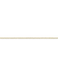 14k Yellow Gold 18in 1.1mm Baby Rope Necklace Chain. Metal Wt- 1.44g