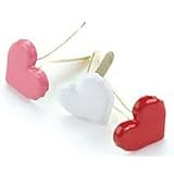 Painted Metal Paper Fasteners, 50/Pkg: Assorted Red/White/Pink,
Medium Hearts