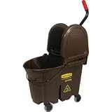 Rubbermaid FG757788 WaveBrake Down Press Combo High-Performance Mopping System, 35 qt Capacity, 20.1 Length x 15.7 Width x 36.5 Height, Brown