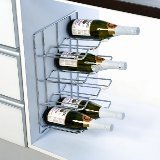 Detail image Chrome Wall Mounted Wine Rack, 12 Bottle Capacity Wall Mount Wine Rack