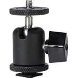 K-Tek MINI BALL HEAD: Adapts either a shoe or a 3/8x16 threaded stud to 1/4x20. The Mini Ball Head rotates to any angle. Made from machined aluminum