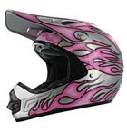 Vega Adult Motocross Helmets Dirt Bike Helmet ATV Mojave Pink Flame