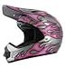 Vega Adult Motocross Helmets Dirt Bike Helmet ATV Mojave Pink Flame