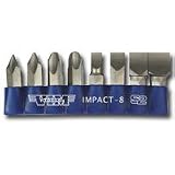 Vim Products VIMIMPACT-8-03 8 Piece Impact Driver Quality S2 Bit Set