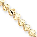 10k Heart Bracelet