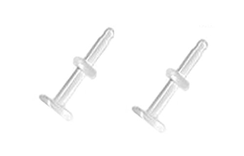 A-Pair of 16 gauge Piercing Retainers for Ears or Lips-Labret Style Clear Lip Ring