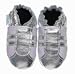 Jack And Lily Infant baby booties White and Silver Slip Ons