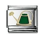 Watering Can Green Classic Enamel, Italian Charm by Nomination Charms
