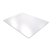 Cleartex UltiMat Polycarbonate Smooth Back Chair Mat for Hard Floors, Clear, 47 x 35 Inches (128919ER)