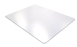Cleartex UltiMat Polycarbonate Smooth Back Chair Mat for Hard Floors, Clear, 53 x 48 Inches, Rectangular (1213419ER)