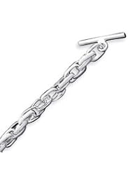 Sterling Silver 7.75 Inch Polished Fancy Link Toggle Bracelet - 7.75 Inch