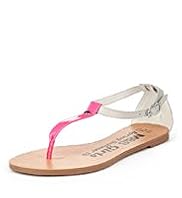 Neon Toe Buckle & Strap Sandals
