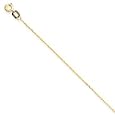 14K Carded Cable Rope Chain Necklace - 16 Inch - 0.5mm - Spring Ring