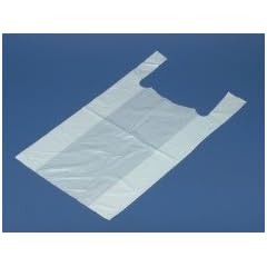 200 Hemdchen-Tragetaschen, HDPE 42 cm x 21 cm x 13 cm weiss