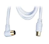 GE 23205 Push On RG59 Coaxial Cable (White, 3 Feet)