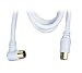 GE 23205 Push On RG59 Coaxial Cable (White, 3 Feet)