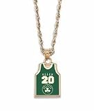 Ray Allen Boston Celtics #20 5/8" Enamel Jersey Pendant on an 18" Chain - 10KT Gold Jewelry