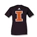 Illinois Fighting Illini Adidas Youth Short Sleeve T-shirts - Distressed Logo