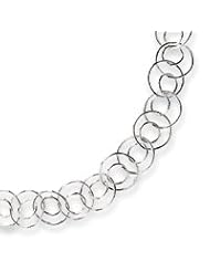 Sterling Silver Fancy Link Necklace - 42 Inch