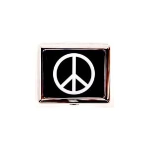Outer Rebel Fashion Flasks and Smoking Accessories- Peace Sign Stainless Steel Cigarette ID Case...