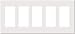5-gang Screwless Decora Wall Plate White
