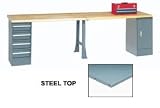 144 X 30 Extra-Long Bench - Steel Top