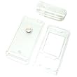 PCMICROSTORE Brand Sony Ericsson W580 S500 Translucent Clear Snap-On Crystal Case Cover with Removable Swivel Belt Clip
