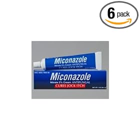 Miconazole Nitrate 2 % Antifungal Cream - 1 Oz (Pack of 6)